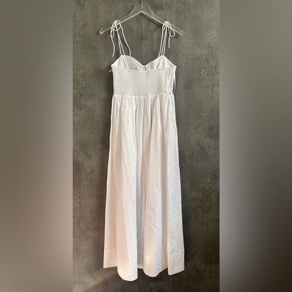 STAUD Landry White Maxi Dress Large B2210 - Picture 7 of 8